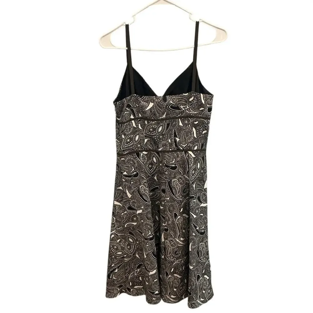 Vintage Loft Womens Y2K Babydoll Dress Size 4 XS Brown Paisley Casual Fall Boho - Picture 5 of 9